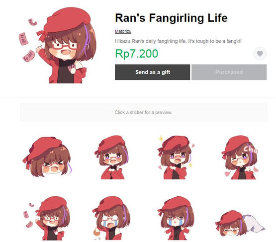 Line Sticker By Mochiko